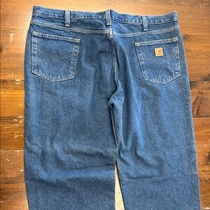 Carhartt Men's Relaxed Fit Dark Blue Denim Work Jeans